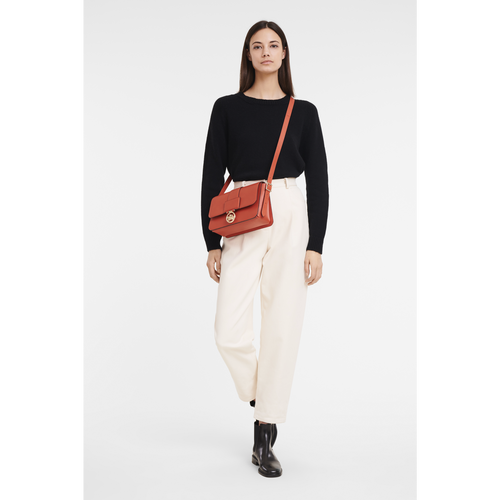 Orange Women's Longchamp Box-Trot M Leather Crossbody Bags | 0279641-PW