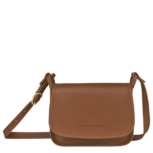 Brown Women's Longchamp Le Foulonné M Leather Crossbody Bags | 5273469-OR