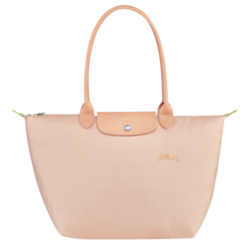 Pink Women's Longchamp Le Pliage Green L Canvas, Recycled canvas Shoulder Bags | 2085964-QR