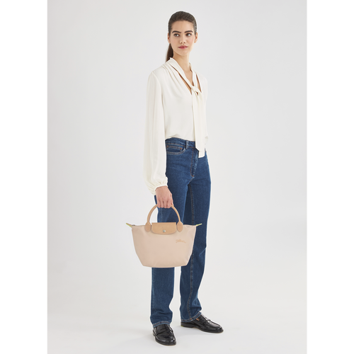 Pink Women's Longchamp Le Pliage Green S Canvas, Recycled canvas Top-handle Bags | 9062435-ZI
