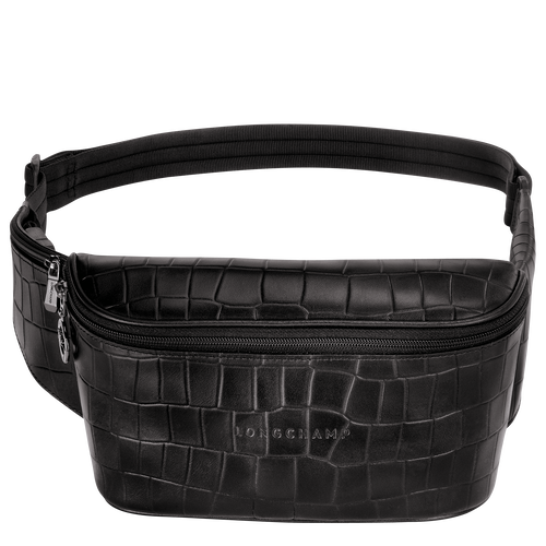 Black Women's Longchamp Croco Block Leather Belt Bags | 6573892-PC
