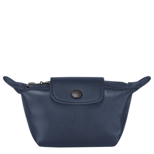 Blue Men's Longchamp Le Pliage Cuir Leather Coin Purses | 2716984-CY