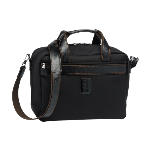 Black Men's Longchamp Boxford Canvas Travel Bags | 0932746-EH