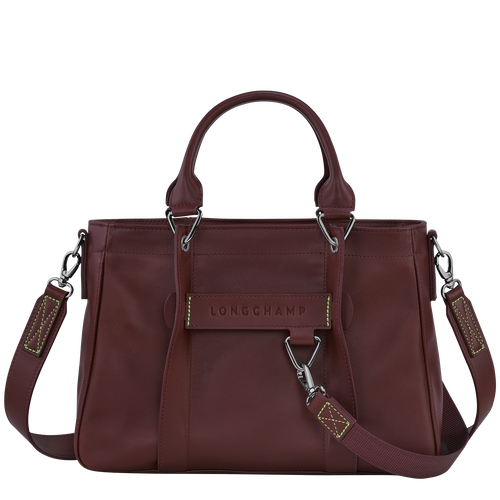 Red Women's Longchamp 3D S Leather Top-handle Bags | 8279435-IA