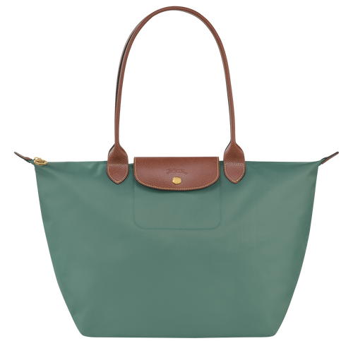 Green Women's Longchamp Le Pliage Original L Canvas, Recycled canvas Shoulder Bags | 1938725-XV