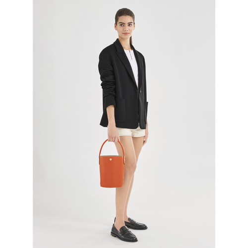 Orange Women's Longchamp épure Leather Top-handle Bags | 9183652-NS