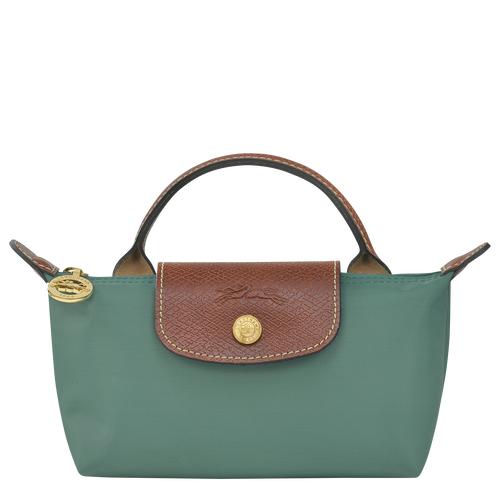 Green Women's Longchamp Le Pliage Original Canvas, Recycled canvas Pouches | 3765841-SH