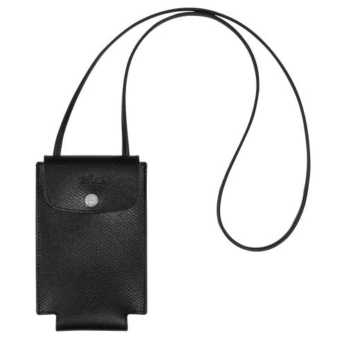 Black Women's Longchamp Le Pliage Green Leather Phone Case | 1597368-SQ