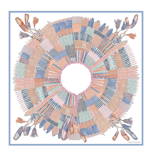 Orange Women's Longchamp Fall-Winter 2022 Collection Silk Silk Scarves | 2605413-JQ