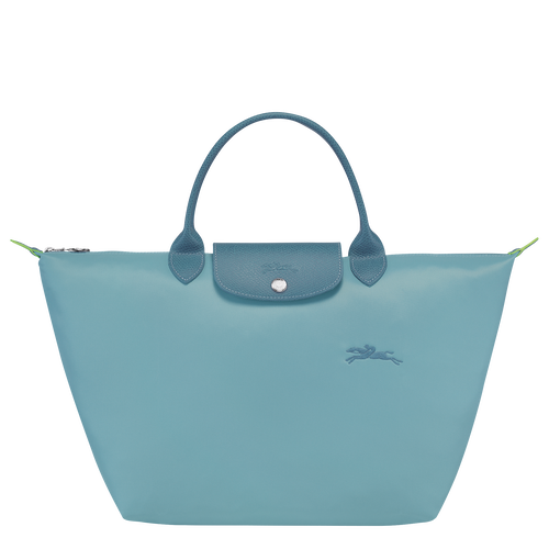 Blue Women's Longchamp Le Pliage Green M Canvas, Recycled canvas Top-handle Bags | 6534019-JH
