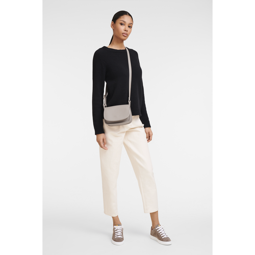Grey Women's Longchamp Le Foulonné S Leather Crossbody Bags | 2083916-HQ