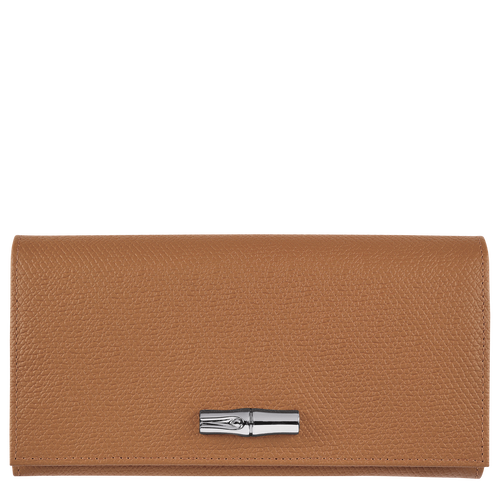 Beige Women's Longchamp Long continental Roseau Leather Wallets | 8369407-WH - Exclusive Outlet Sale