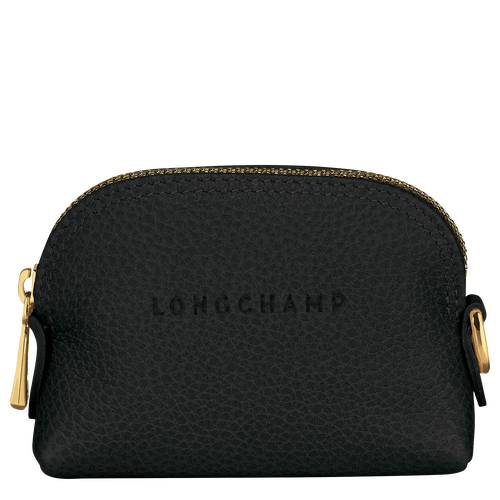 Black Women's Longchamp Le Foulonné Leather Coin Purses | 3810942-OI