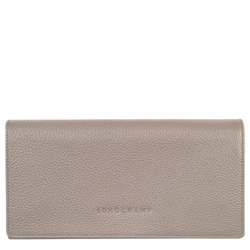 Grey Women's Longchamp Long continental Le Foulonné Leather Wallets | 1234675-WE - Exclusive Outlet Sale