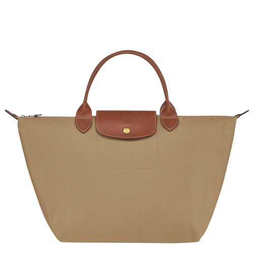 Beige Women's Longchamp Le Pliage Original M Canvas, Recycled canvas Top-handle Bags | 3012568-UR