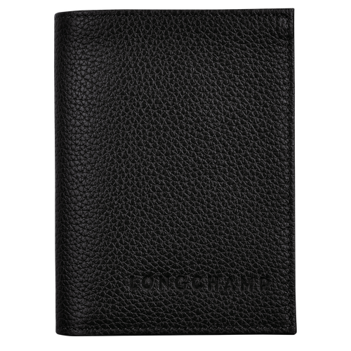 Black Men's Longchamp Le Foulonné Leather Cardholders | 5027643-NU
