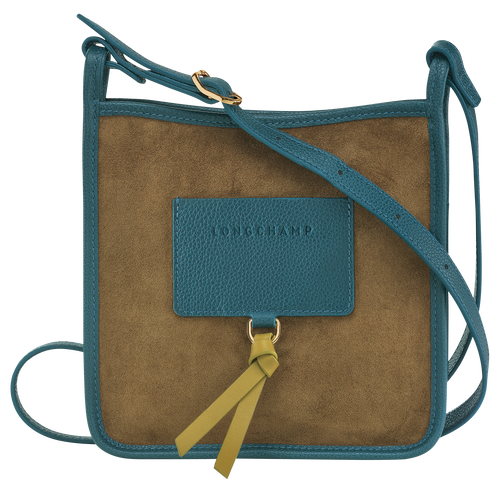 Green Women's Longchamp Le Foulonné S Leather Crossbody Bags | 1097825-DE
