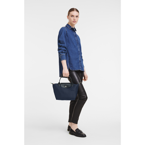 Blue Women's Longchamp Le Pliage Green S Canvas, Recycled canvas Top-handle Bags | 0485231-PB