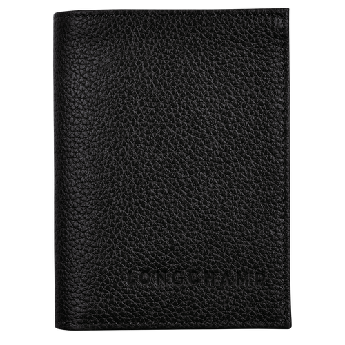 Black Women's Longchamp Le Foulonné Leather Cardholders | 1570849-GQ