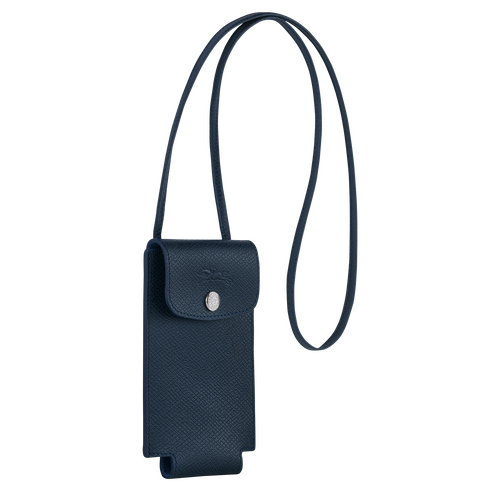 Blue Women's Longchamp Le Pliage Green Leather Phone Case | 5102936-WA