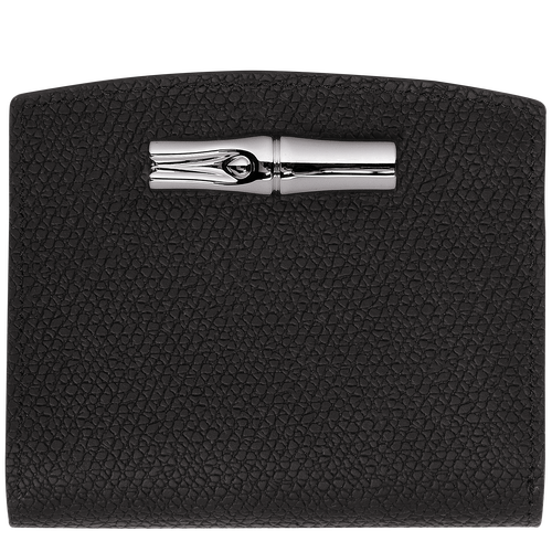 Black Women's Longchamp Roseau Leather Wallets | 5632874-NS - Exclusive Outlet Sale