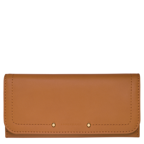 Beige Women's Longchamp Long continental Cavalcade Leather Wallets | 8652974-ZL - Exclusive Outlet Sale