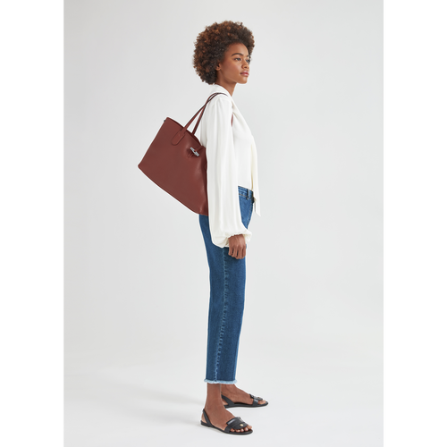 Blue Women's Longchamp Roseau Essential Leather Shoulder Bags | 2571903-BG