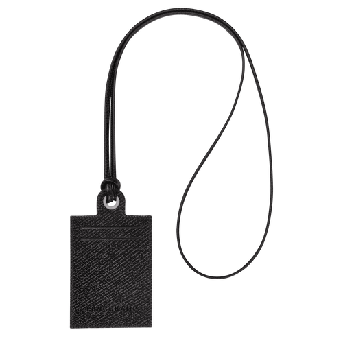 Black Men's Longchamp Le Pliage Green Leather with necklace Cardholders | 1835649-AM