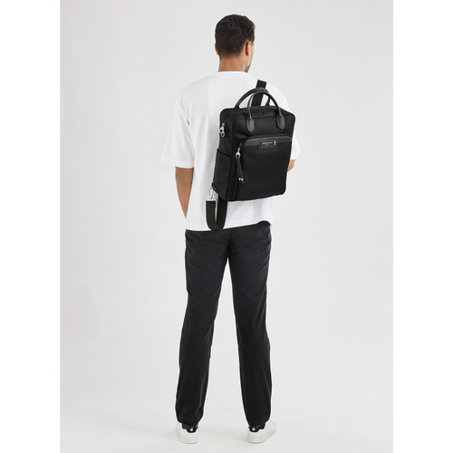 Black Men's Longchamp Le Pliage Energy Canvas, Recycled canvas Backpacks | 1586047-BJ