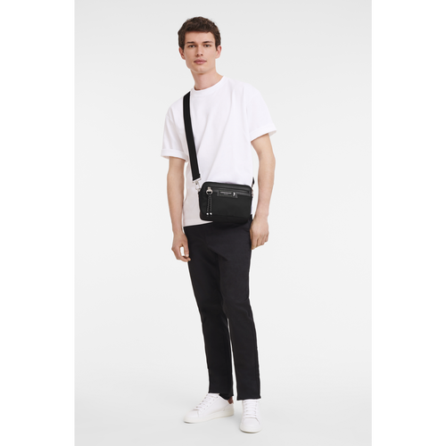 Black Men's Longchamp Le Pliage Energy S Canvas, Recycled canvas Crossbody Bags | 0126954-GC