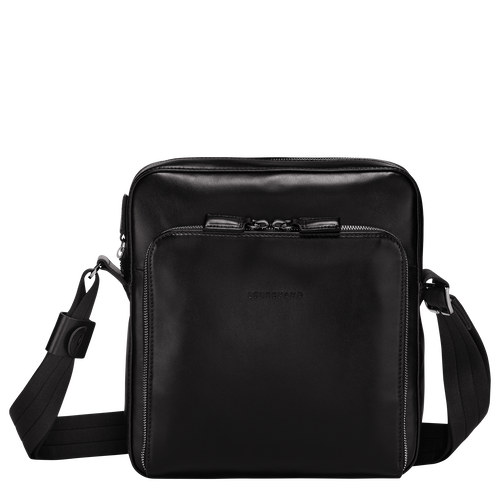 Black Men's Longchamp Baxi M Leather Crossbody Bags | 9816250-RD