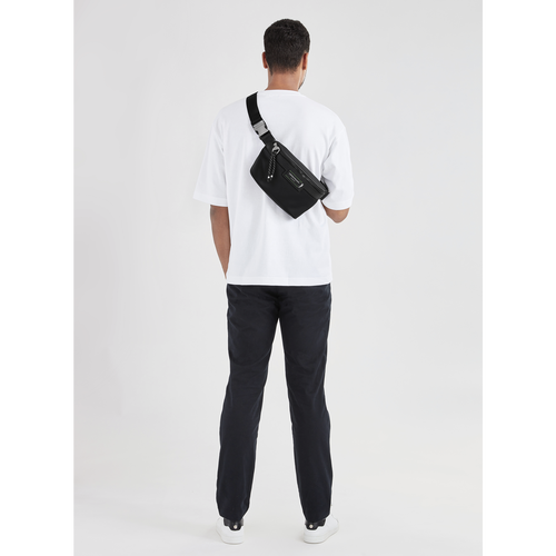 Black Women's Longchamp Le Pliage Energy Canvas, Recycled canvas Belt Bags | 2419058-VM