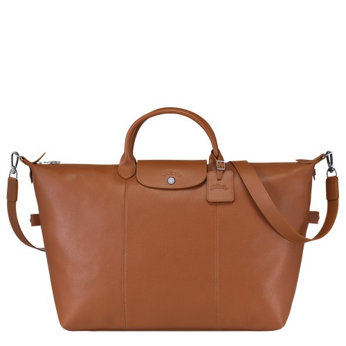 Brown Women's Longchamp Le Foulonné L Leather Travel Bags | 7098534-UK