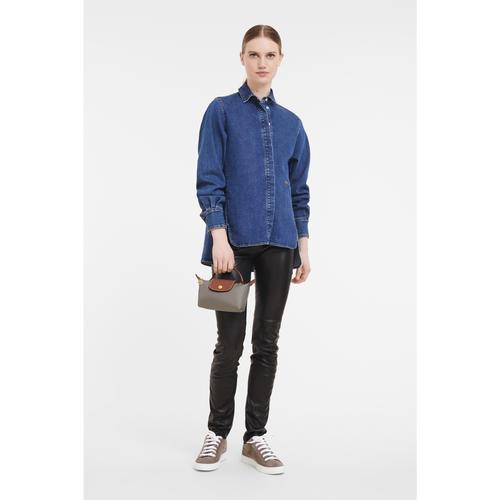Grey Women's Longchamp Le Pliage Original Canvas, Recycled canvas Pouches | 9253146-YC