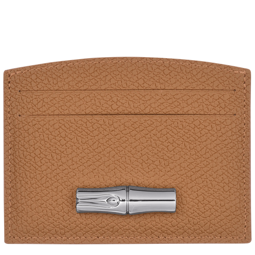 Beige Women's Longchamp Roseau Leather Cardholders | 7908634-HQ