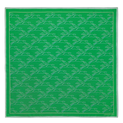 Green Women's Longchamp Fall-Winter 2022 Collection Silk Silk Scarves | 1736290-OK