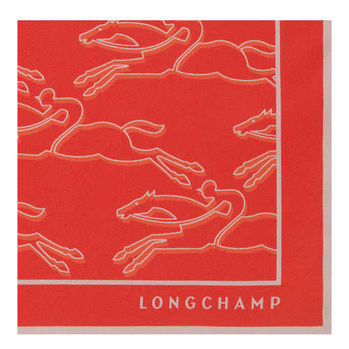 Orange Women's Longchamp Fall-Winter 2022 Collection Silk Silk Scarves | 5921037-DY