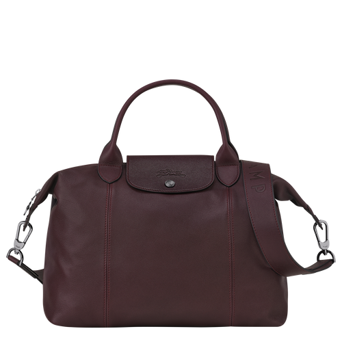 Red Men's Longchamp Le Pliage Cuir M Leather Handbag | 8250731-VO