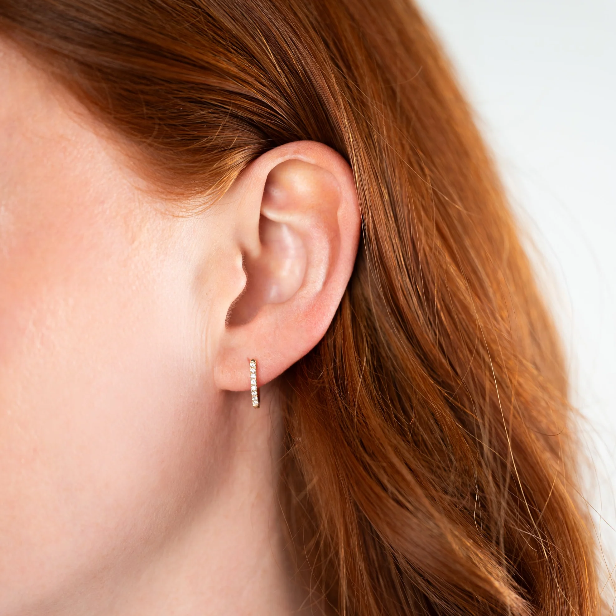 The Medium Diamond Hoops - WSBYTLP