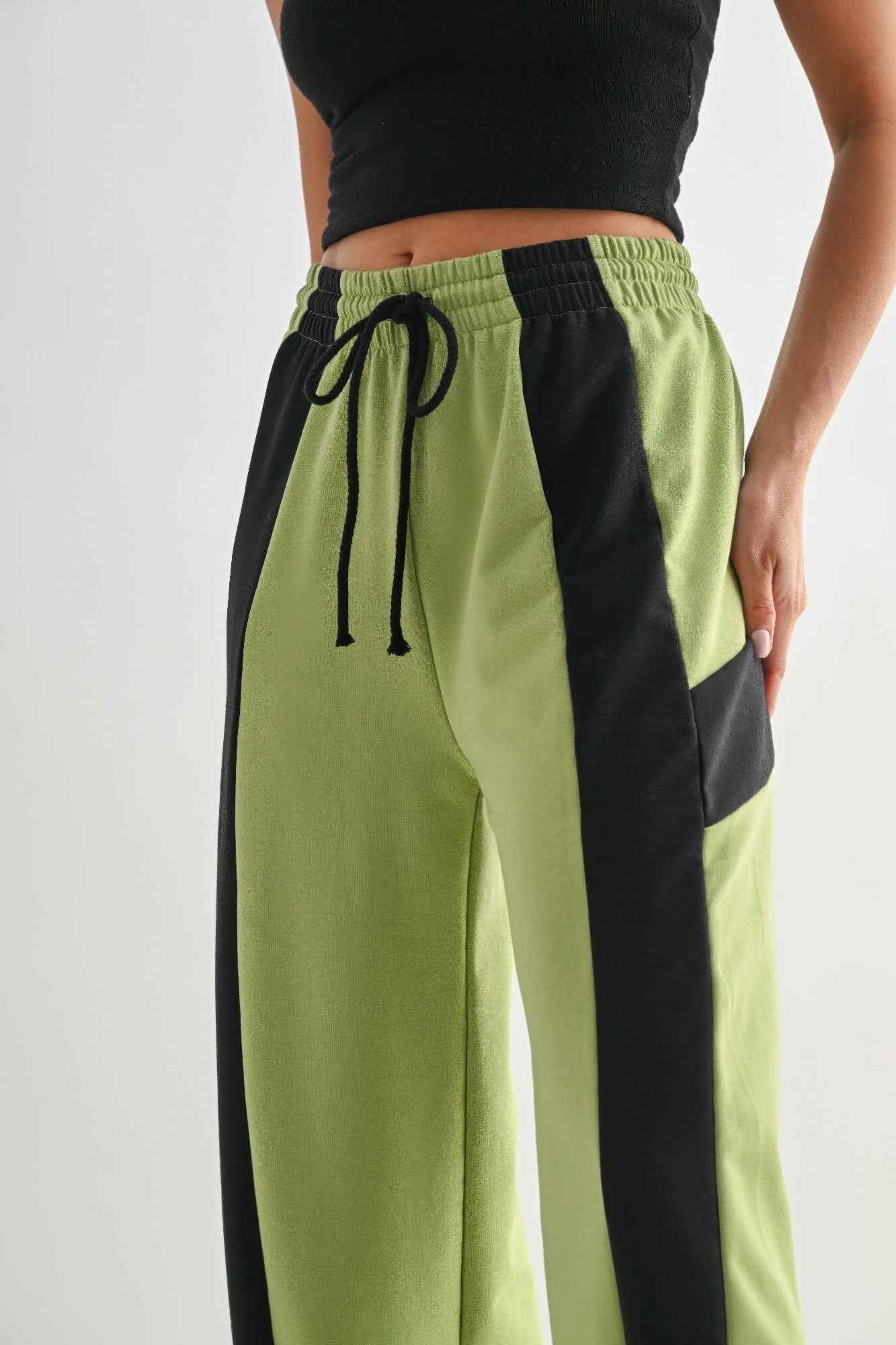 Color Block Wide Leg Lounge Pants - WSBYTLP