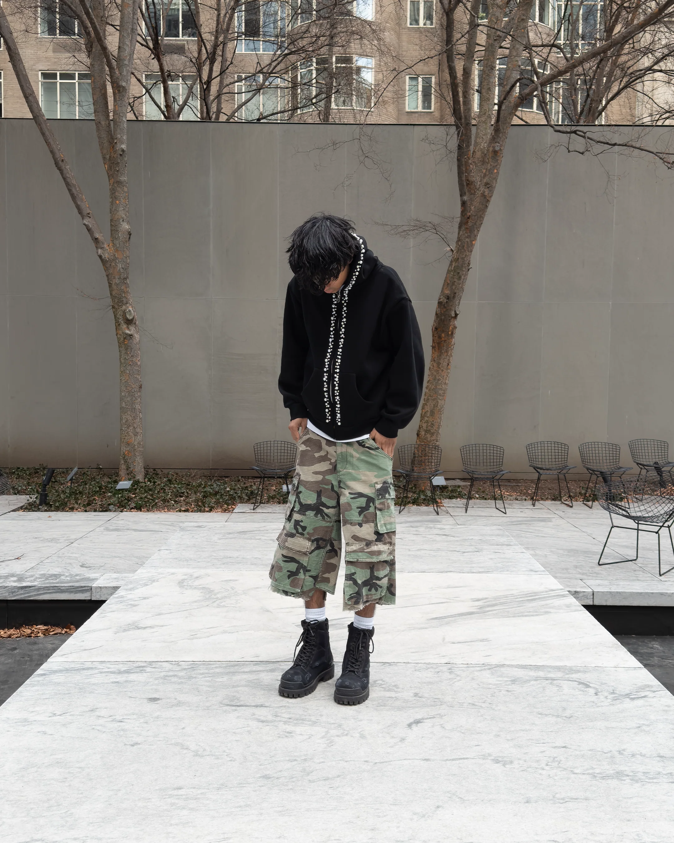 Green Camo Cargo Shorts - WSBYTLP