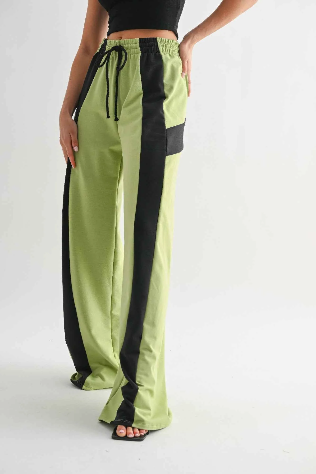 Color Block Wide Leg Lounge Pants - WSBYTLP