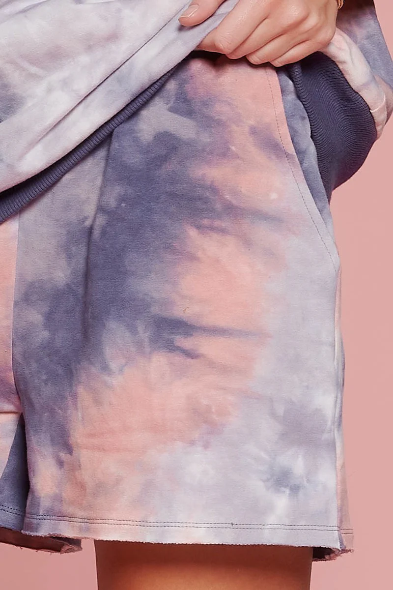 Tie-dye Printed Jersey Shorts - WSBYTLP