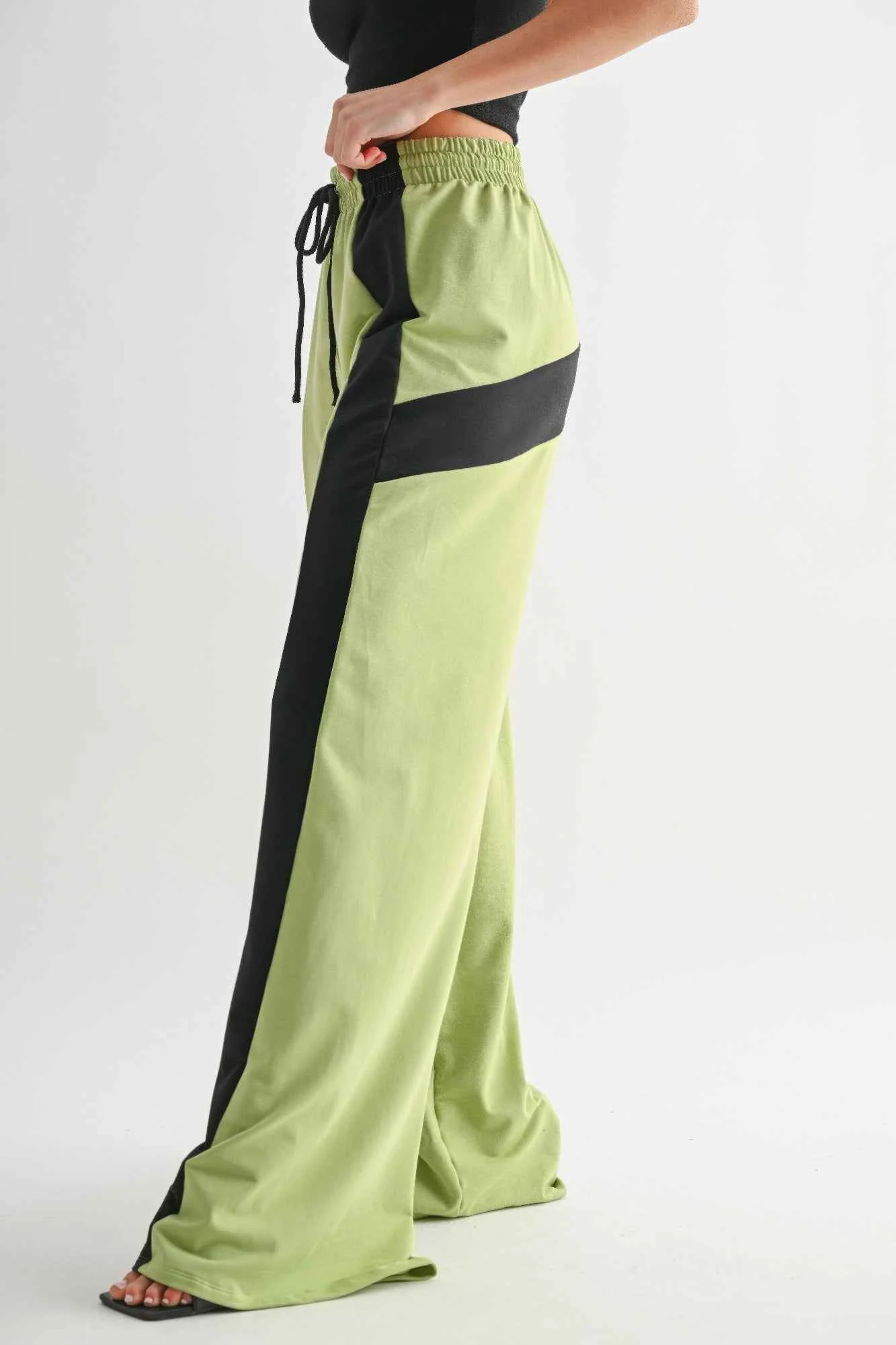 Color Block Wide Leg Lounge Pants - WSBYTLP