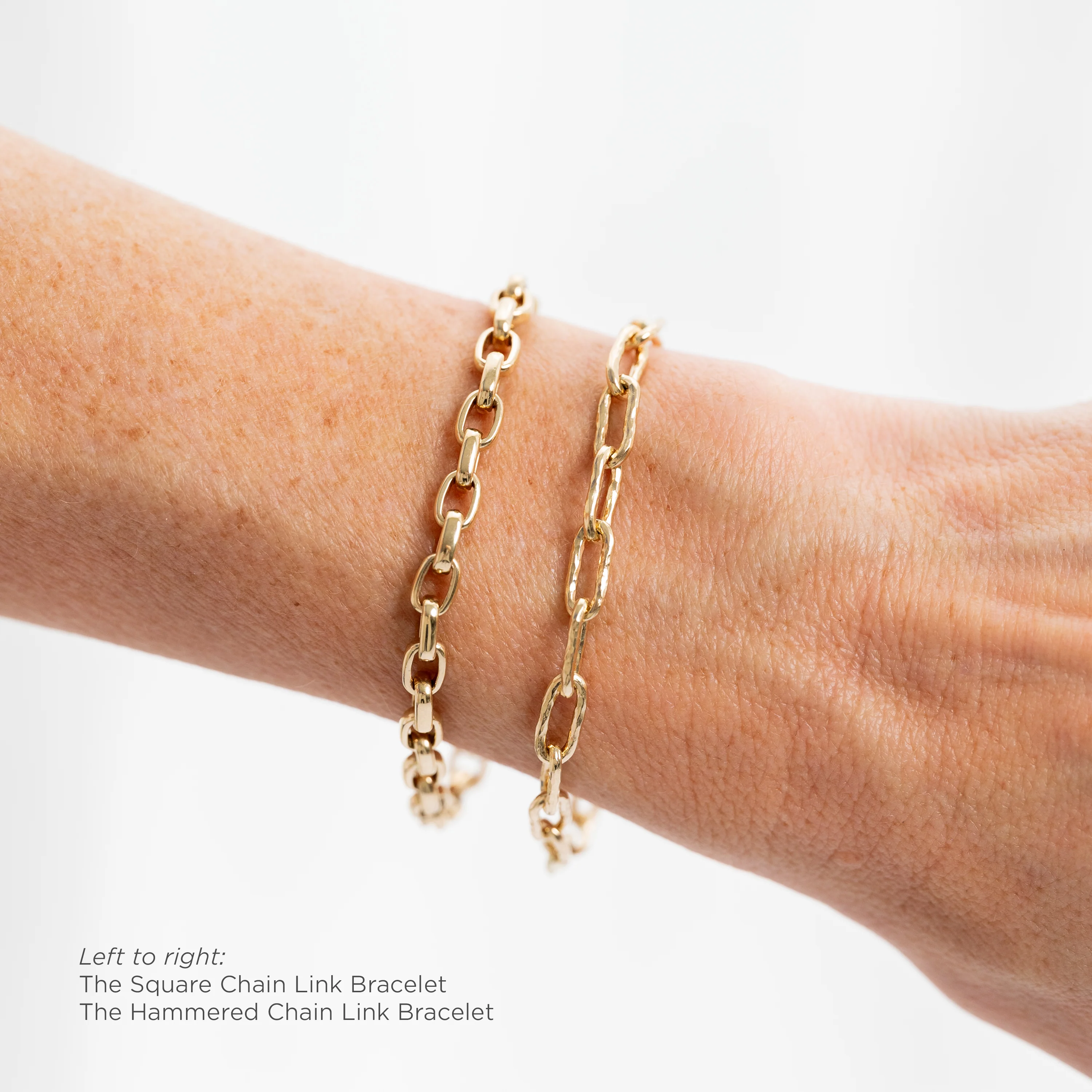 The Hammered Chain Link Bracelet - WSBYTLP