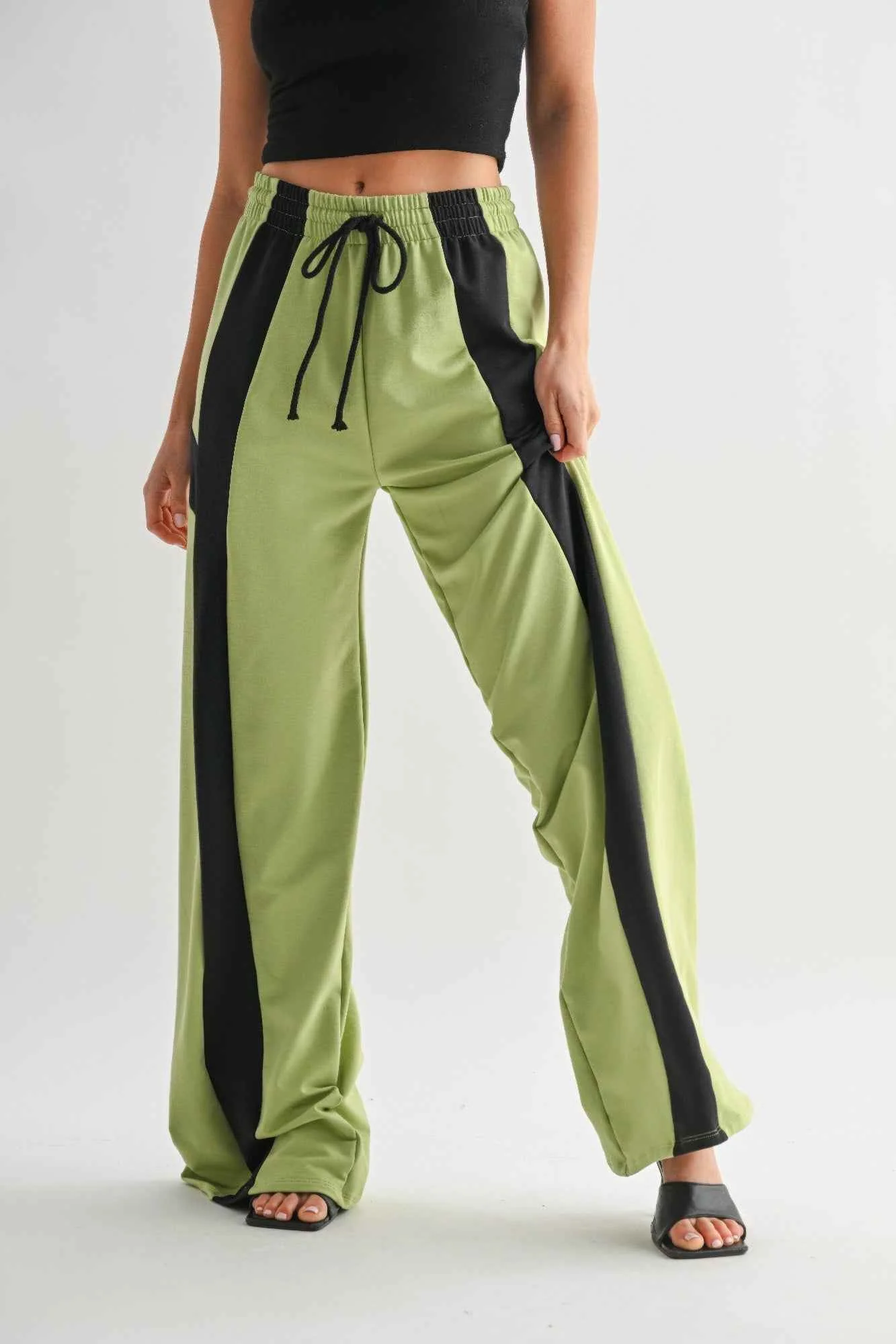 Color Block Wide Leg Lounge Pants - WSBYTLP