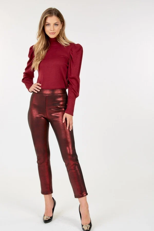 Animal Skin Vinyl Ankle Pants - WSBYTLP