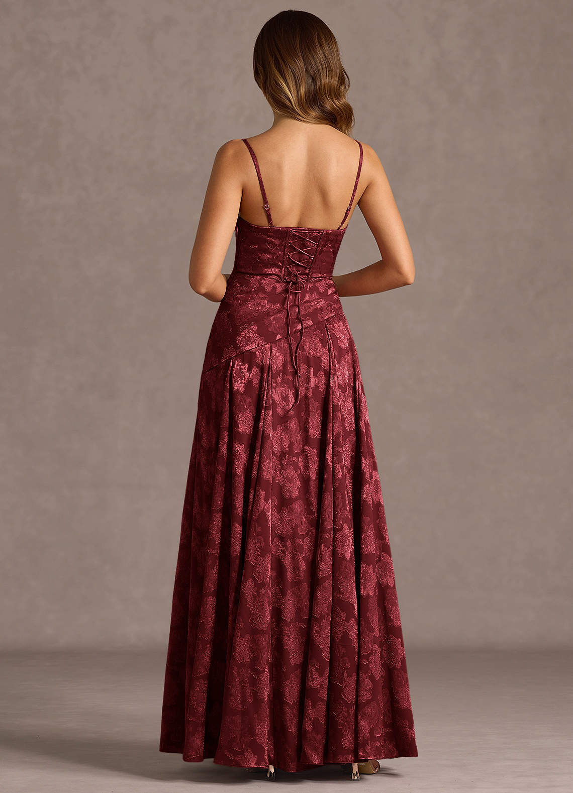 Gabriela Wine Maxi Dress  Dress - WSBYTLP