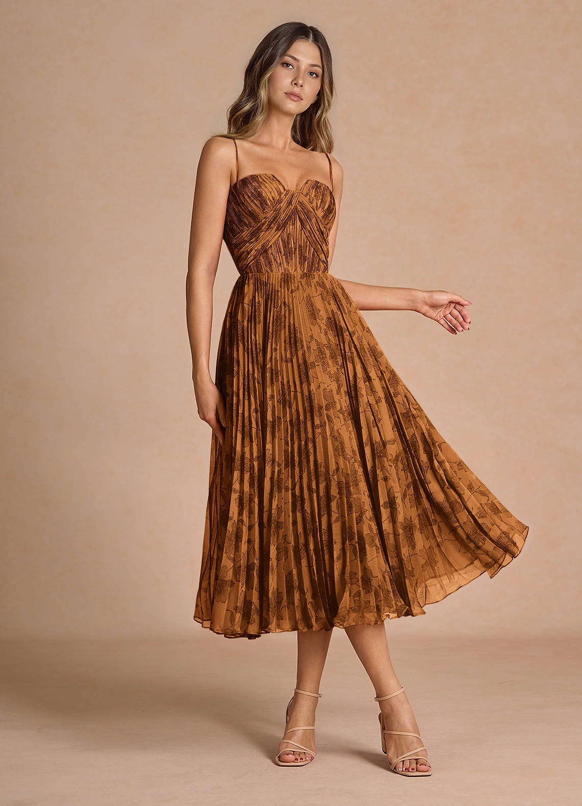 Lyanna Coco Multi Pleated Midi Dress  Dress - WSBYTLP