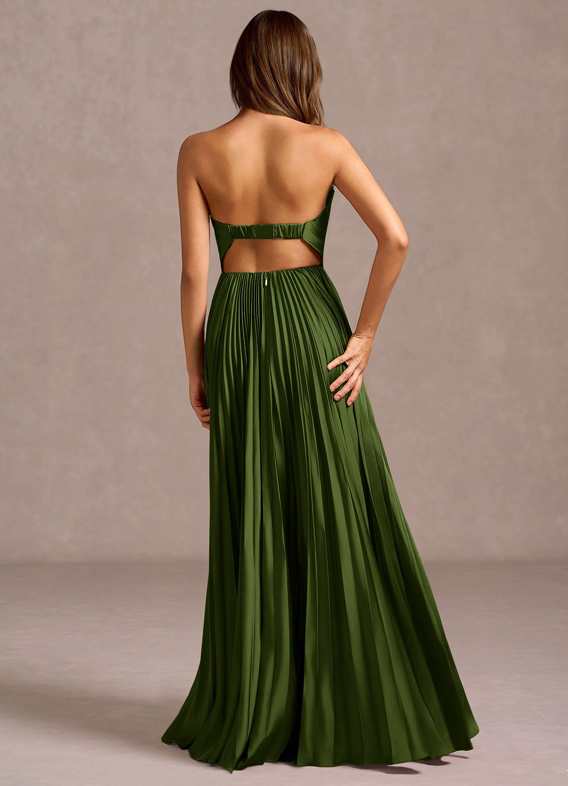 Kaia Olive Green Maxi Dress  Dress - WSBYTLP